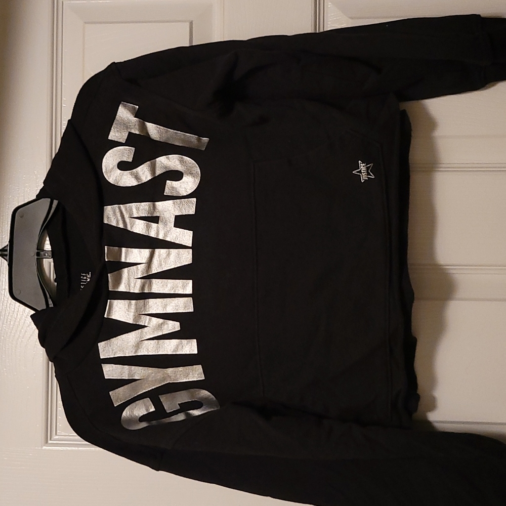 Justice cropped hoddie size 14-16